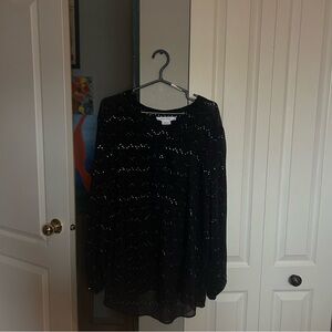 Black Top with Colorful hearts